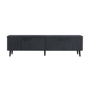 Manhattan Comfort Jodie TV Stand made from Engineered Wood in Charcoal Gray