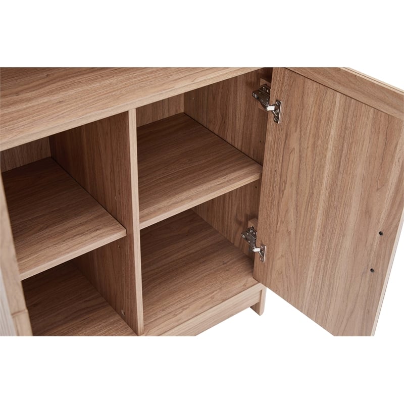 Manhattan Comfort Jodie Bookcase made from Engineered Wood in Maple