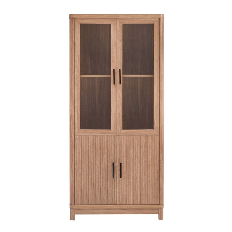 Manhattan Comfort Jodie Bookcase made from Engineered Wood in Maple