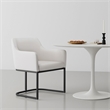 Manhattan Comfort Serena Dining Armchair with Steel Frame in Cream