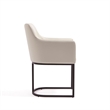 Manhattan Comfort Serena Dining Armchair with Steel Frame in Cream