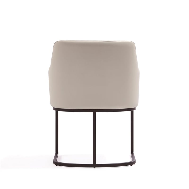 Manhattan Comfort Serena Dining Armchair with Steel Frame in Cream
