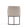 Manhattan Comfort Serena Dining Armchair with Steel Frame in Cream
