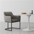 Manhattan Comfort Serena Dining Armchair with Steel Frame in Gray