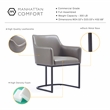 Manhattan Comfort Serena Dining Armchair with Steel Frame in Gray