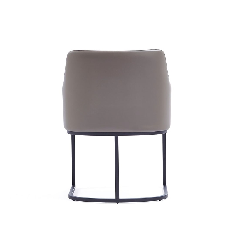 Manhattan Comfort Serena Dining Armchair with Steel Frame in Gray