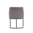Manhattan Comfort Serena Dining Armchair with Steel Frame in Gray