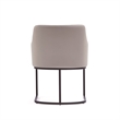 Manhattan Comfort Serena Dining Armchair with Steel Frame in Light Gray
