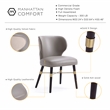 Manhattan Comfort Strine Dining Chair with Solid Wood Frame in Dark Taupe