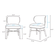 Manhattan Comfort Strine Dining Chair with Solid Wood Frame in Dark Taupe