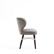 Manhattan Comfort Strine Dining Chair with Solid Wood Frame in Dark Taupe