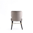 Manhattan Comfort Strine Dining Chair with Solid Wood Frame in Dark Taupe