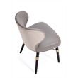 Manhattan Comfort Strine Dining Chair with Solid Wood Frame in Dark Taupe