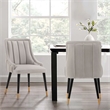 Manhattan Comfort Eda Dining Chair with Solid Wood Frame in Gray