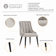 Manhattan Comfort Eda Dining Chair with Solid Wood Frame in Gray