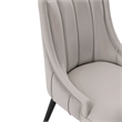 Manhattan Comfort Eda Dining Chair with Solid Wood Frame in Gray