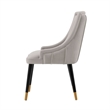Manhattan Comfort Eda Dining Chair with Solid Wood Frame in Gray