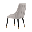 Manhattan Comfort Eda Dining Chair with Solid Wood Frame in Gray
