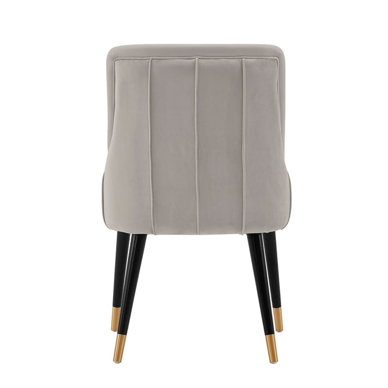 Manhattan Comfort Eda Dining Chair with Solid Wood Frame in Gray
