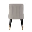 Manhattan Comfort Eda Dining Chair with Solid Wood Frame in Gray