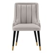 Manhattan Comfort Eda Dining Chair with Solid Wood Frame in Gray