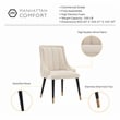 Manhattan Comfort Eda Dining Chair with Solid Wood Frame in Cream