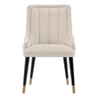 Manhattan Comfort Eda Dining Chair with Solid Wood Frame in Cream