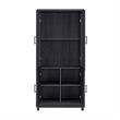 Manhattan Comfort Jodie Bookcase made from Engineered Wood in Charcoal Gray