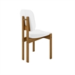 Manhattan Comfort Gales Dining Chair with Solid Wood Legs in White - Set of 2