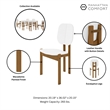 Manhattan Comfort Gales Dining Chair with Solid Wood Legs in White - Set of 2