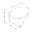 Manhattan Comfort Gales End Table and Coffee Table with Solid Wood Legs in Green