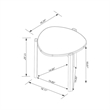Manhattan Comfort Gales End Table and Coffee Table with Solid Wood Legs in Green