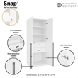 Manhattan Comfort Lee Wardrobe Closet 1.0 from Engineered Wood in White