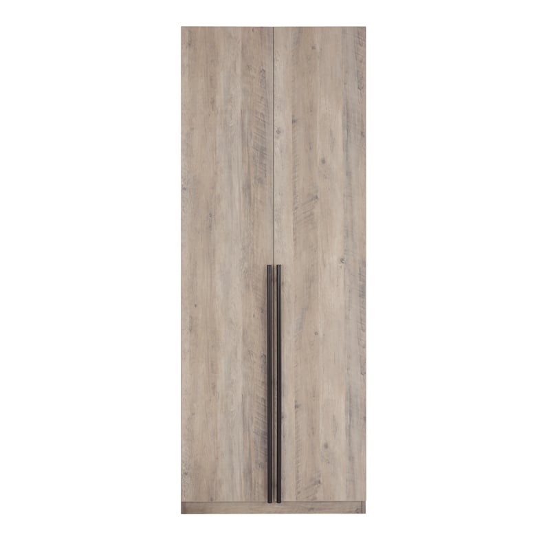 Manhattan Comfort Lee Wardrobe Closet 1.0 from Engineered Wood in Rustic Gray