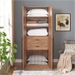 Manhattan Comfort Lee Wardrobe Closet 1.0 from Engineered Wood in Golden Brown
