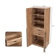 Manhattan Comfort Lee Wardrobe Closet 1.0 from Engineered Wood in Golden Brown