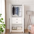 Manhattan Comfort Lee Wardrobe Closet 2.0 from Engineered Wood in White
