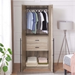 Manhattan Comfort Lee Wardrobe Closet 2.0 from Engineered Wood in Rustic Gray