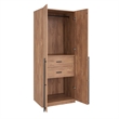 Manhattan Comfort Lee Wardrobe Closet 2.0 from Engineered Wood in Golden Brown