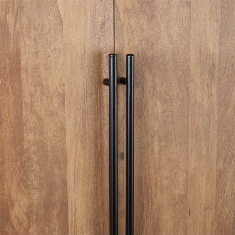 Manhattan Comfort Lee Wardrobe Closet 2.0 from Engineered Wood in Golden Brown