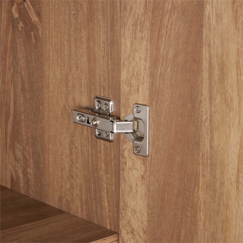 Manhattan Comfort Lee Wardrobe Closet 2.0 from Engineered Wood in Golden Brown