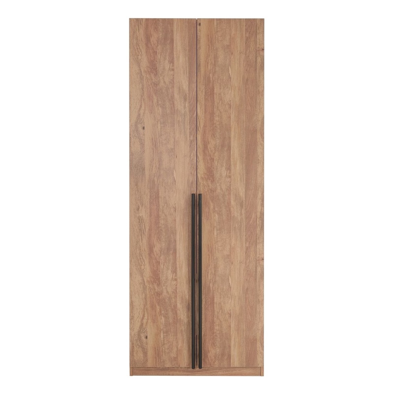 Manhattan Comfort Lee Wardrobe Closet 2.0 from Engineered Wood in Golden Brown