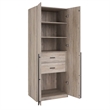 Lee 2-Piece Module Wardrobe 1.0 & 2.0 Closet from Engineered Wood - Rustic Gray