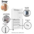Lee 2-Piece Module Wardrobe 1.0 & 3.0 Closet from Engineered Wood - White