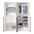 Lee 2-Piece Module Wardrobe 1.0 & 3.0 Closet from Engineered Wood - White