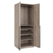 Lee 2-Piece Module Wardrobe 1.0 & 3.0 Closet from Engineered Wood - Rustic Gray