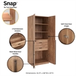 Lee 2-Piece Module Wardrobe 1.0 & 3.0 Closet from Engineered Wood - Golden Brown