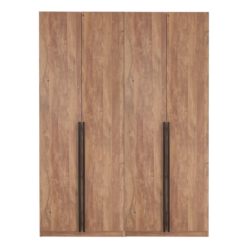 Lee 2-Piece Module Wardrobe 1.0 & 3.0 Closet from Engineered Wood - Golden Brown