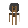 Manhattan Comfort Gales Dining Chair with Solid Wood Legs in Black- Set of 2