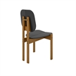 Manhattan Comfort Gales Dining Chair with Solid Wood Legs in Black- Set of 2